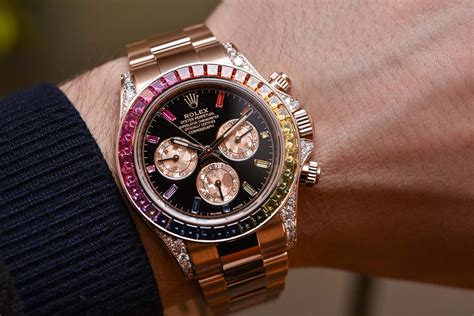 Introducing The Rolex Rainbow Daytona In Everose .